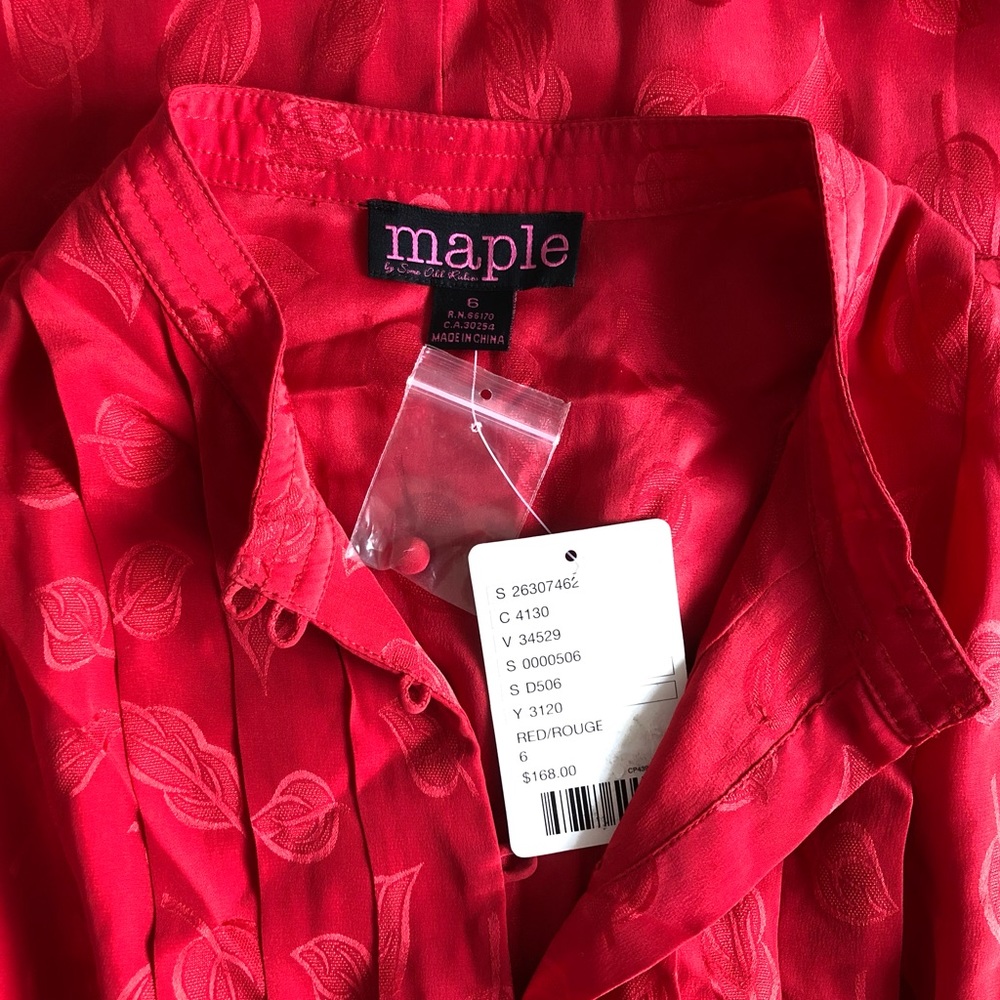 Anthropologie Maple Crimson Social Dress - Picture 4 of 7